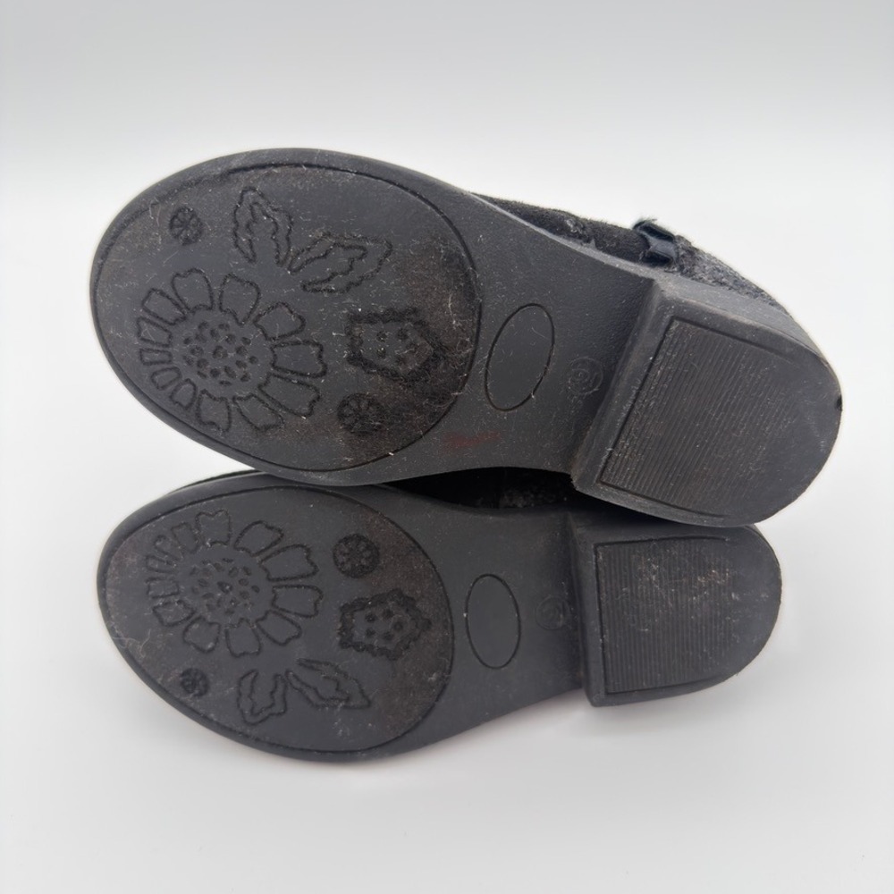 Jumping Beans Luella Toddler Girls Black Glitter Ankle Boots Side Zip Size 9M - Picture 5 of 7